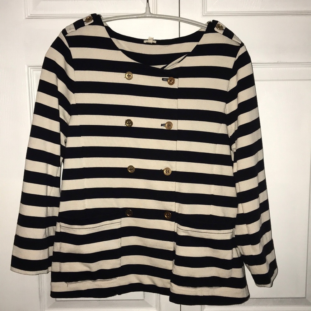 J. Crew Striped Knit Jacket
